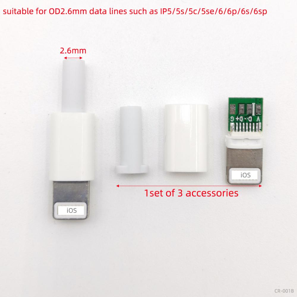 10sets Draht bindung typ IOS USB stecker Für iphone mit chip board connector DIY Lade linie stecker kabel adapter teile