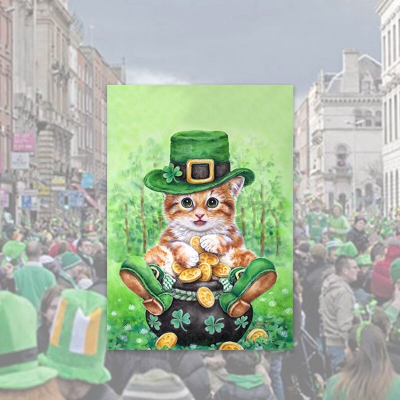 Irish St. Patricks Day Mini Hof Banner Garten Flagge Mit Garten Flagge Haus Dekor Neue (ohne Fahnenmast)