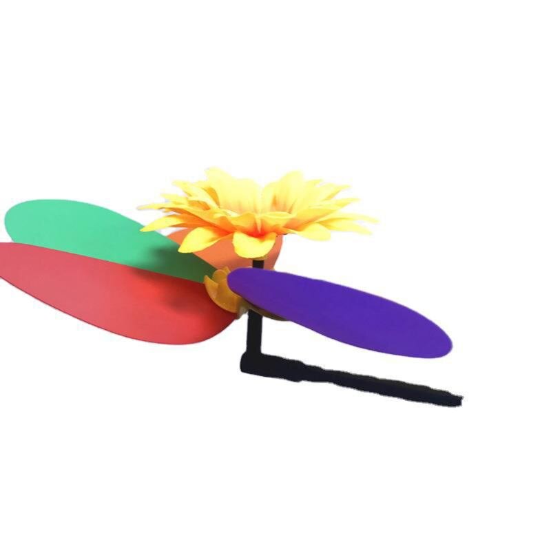 Bunte Sonnenblumen Windmühle Wind Spinner Windrad Garten Garten Dekor freundlicher DIY Spielzeug 425F