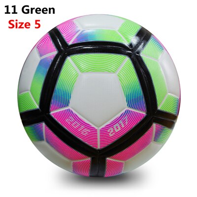 FußBall Bälle Offizielle Größe 5 Größe 4 PU Unterhose-beständig Nahtlose Spiel Ausbildung FußBall Ausrügestochen futbol: 11-Grün Größe 5