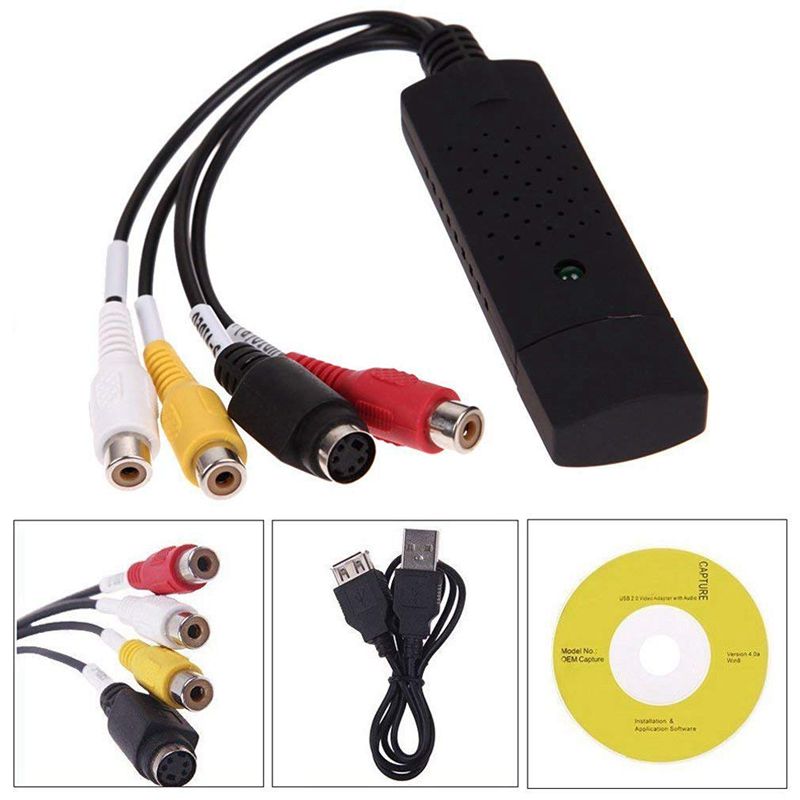 Video o vhs vcr usb video capture card to dvd converter capture card adapter