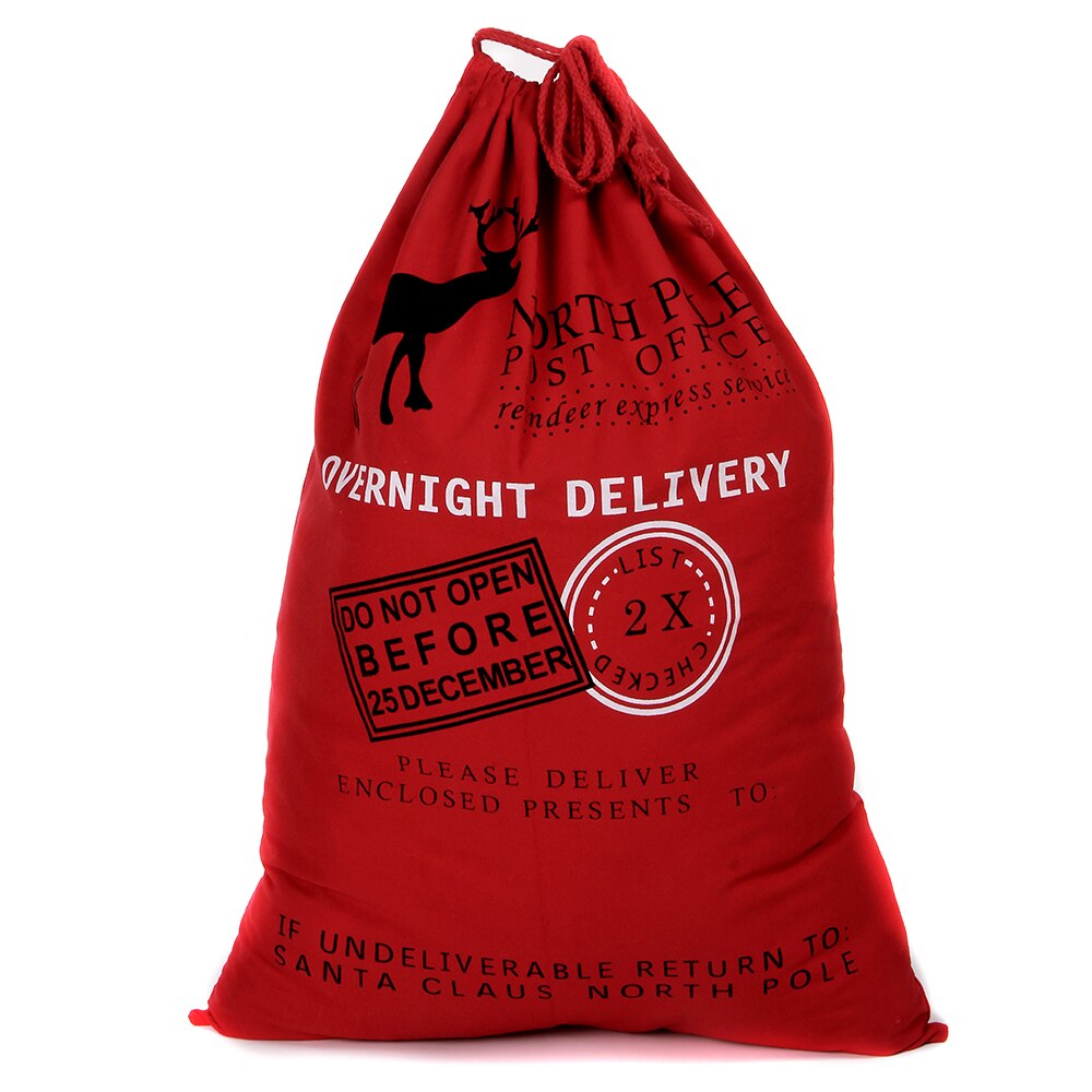 20X28 "Canvas Kerst Zakken Katoen Jute Santa Xmas Personaliseer Zak Snoep Houders: C