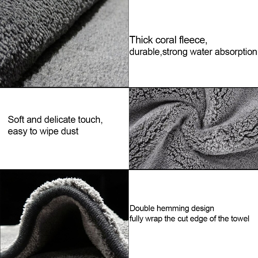 Car Wash Towels 1200GSM Car Detailing Microfiber Towel Drying Cleaning Rags Washing Cloth For Auto Tire Cleaning Car Care Cloth