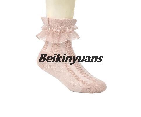 Meninas meias de algodão fino crianças meias primavera e outono coltsfoot princesa menina salto dança bebê branco meias rendas bebê sokken: dark pink / 1-3year