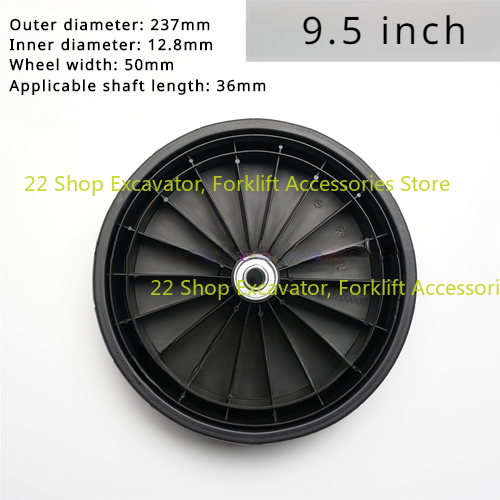 1PC Lawn Mower Wheel 7/8/9.5/10/12inch Lawn Mower Replacement Wheel for Hand Push Weeder Wheel: Blue