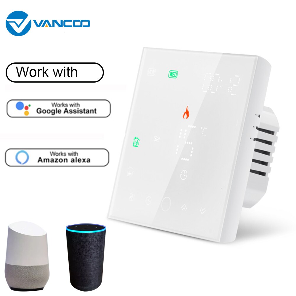 Vancoo Tuya Slimme Thermostaat Wifi Temperatuur Controller Voor Elektrische/Water Verwarming Systemen Werken Met Alexa Google Thuis