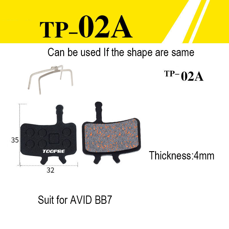 TOOPRE Mountain Bicycle Bike Disc Brake Pads Copper Fiber Semi Metal for Shimano M446 355 395 BB5 SRAM AVID HAYES Magura ZOOM: PURPLE