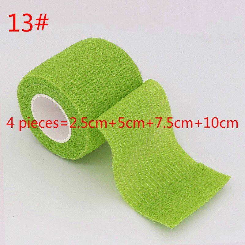 4 Pieces Elastoplast Bandage 4.5m Length Self Adhesive Sports Protector Breathable Elastic Bandage Gym Athletic Tape: Red