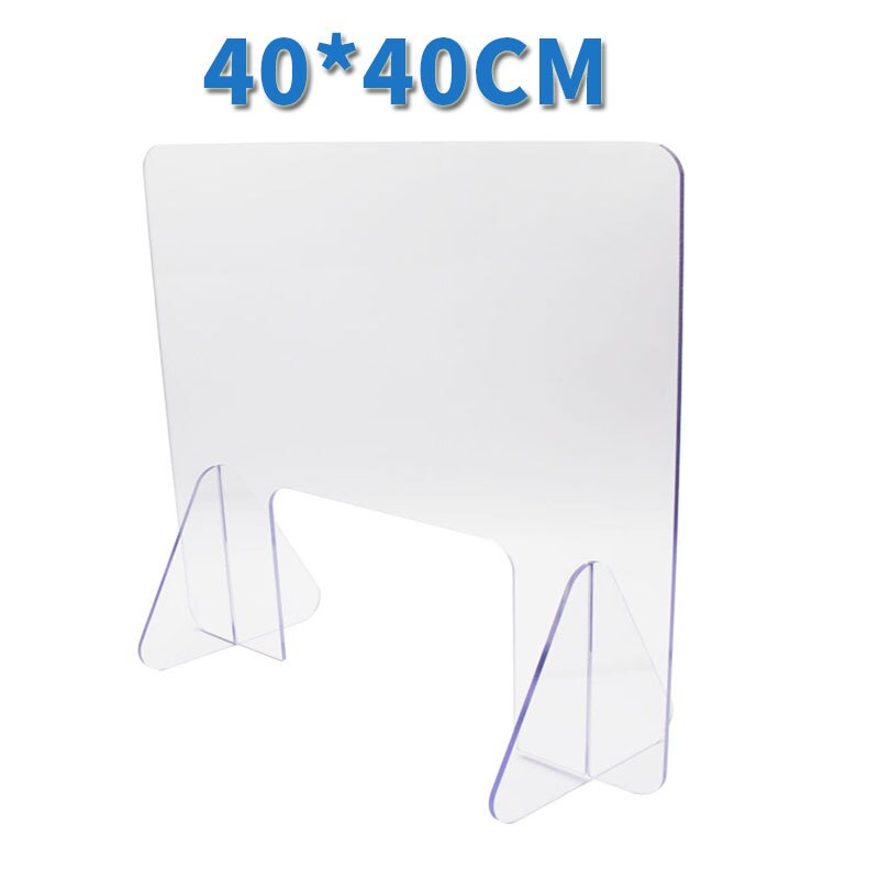 Desktop Screen Clapboard Anti-spittle Isolation Acrylic Transparent Screen Board Office Desk Partition Board: S
