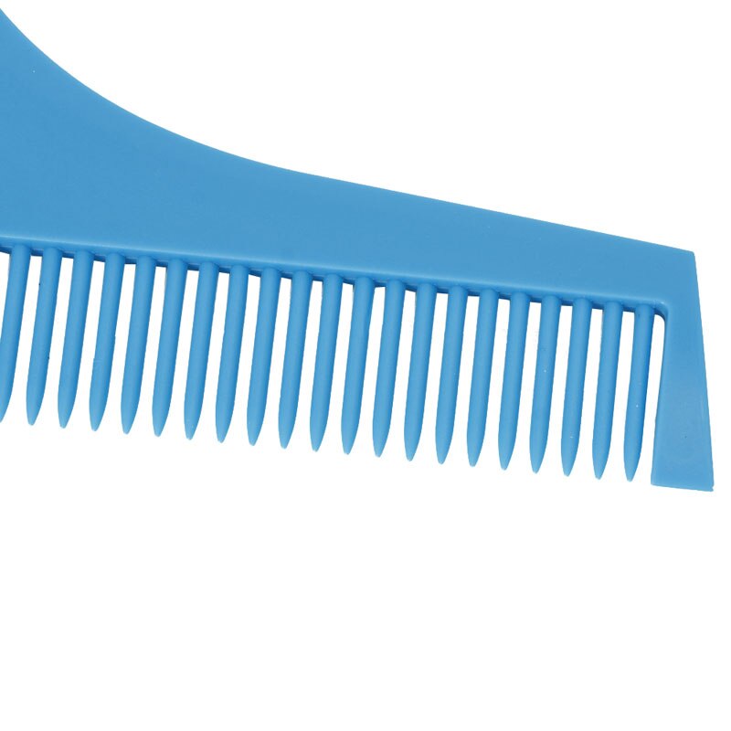 Skægformningsværktøj mand gentleman skæg trim skabelon hår klippet blåt med kam