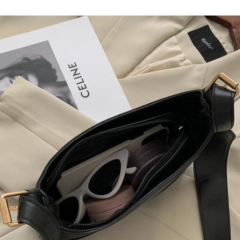exquisit Einkaufstasche Tragbare PU Leder Schulter Tasche Frauen Einfarbig Platz Pendler Handtasche Stamm