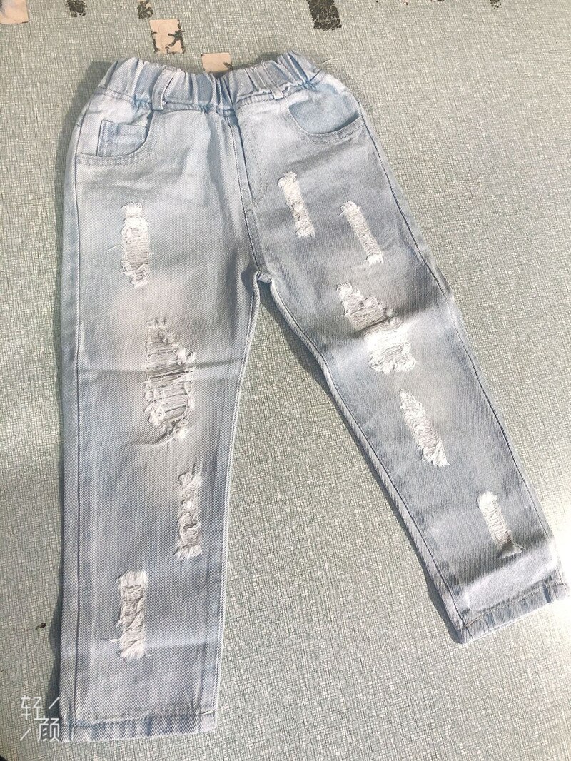 Jeans taille haute en denim à double bouton Pantalon décontracté en