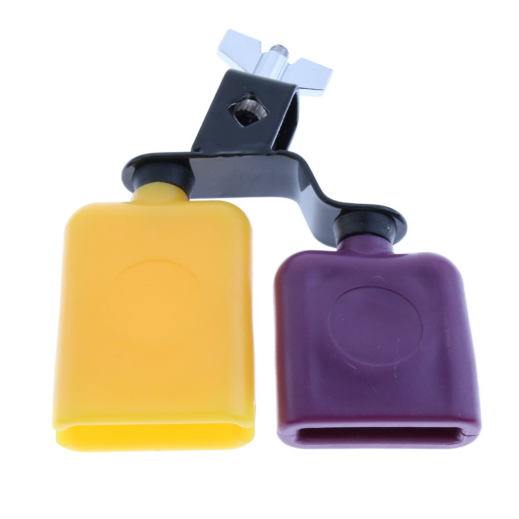 Plastic Material Multicolor Cowbell Drum Set Kit Musical Percussion Accessory