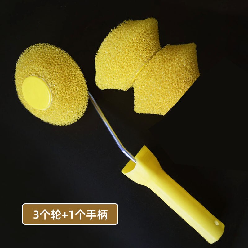 3Inch Foam Verfroller Voor Hoek Schilderen Spons Patroon Roller Verf Gereedschap Art Verf Muur Decoratie Tool: set B