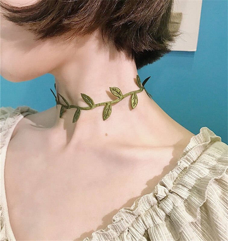 Groen Blad Ketting Sleutelbeen Keten Koreaanse Stijl Hals Sieraden Nekband Kraag Party Styling Levert