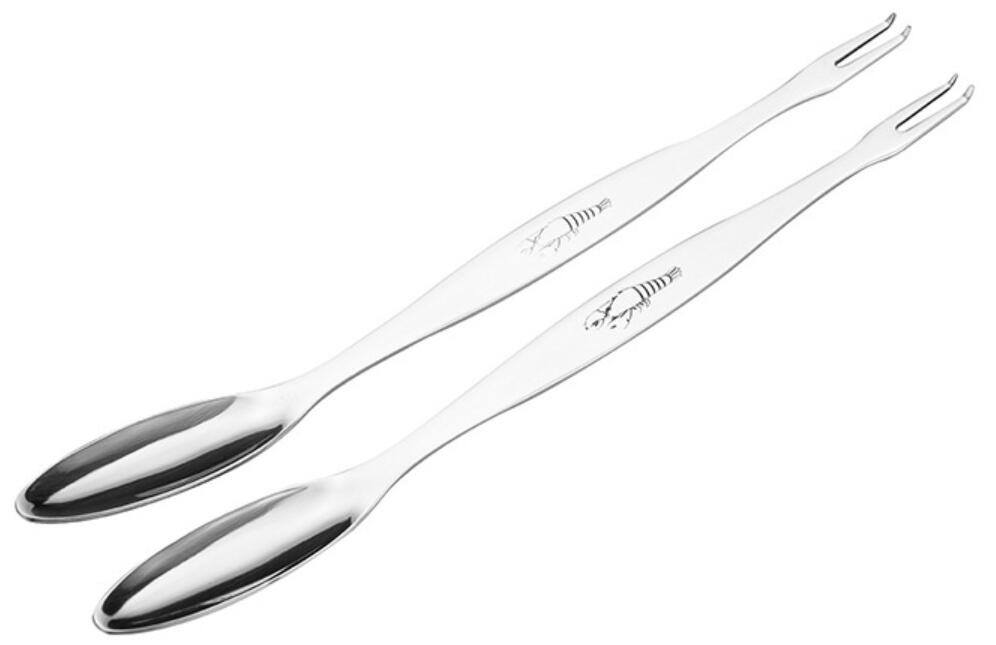 Stainless steel lobster fork Western crab seafood fork catering fruit salad spoon fork Tool