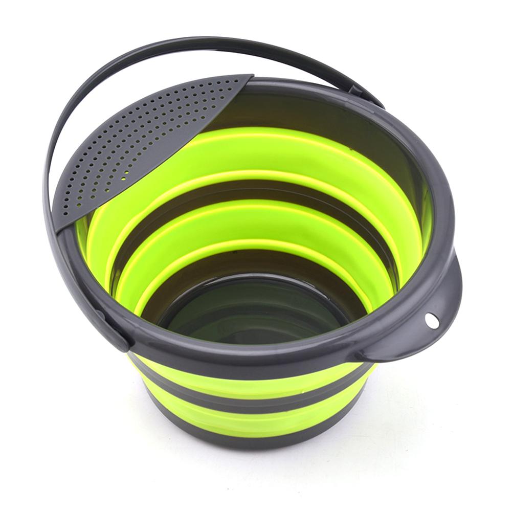 Secchio pieghevole in silicone pieghevole grande capacità Washabe pesca campeggio auto cucina bagno giardino esterno secchio per irrigazione