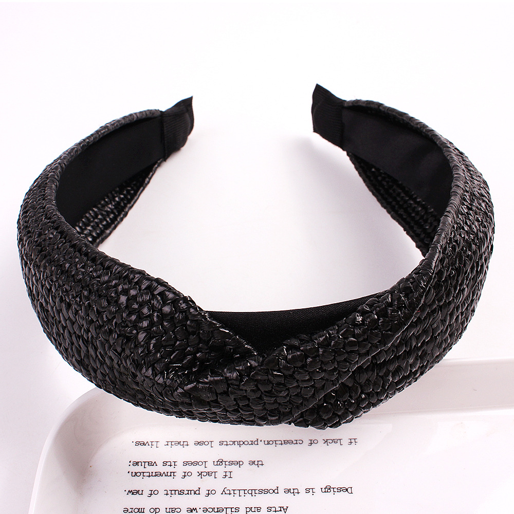 Nova moda cor sólida mão-atada headbands para mulheres acessórios de cabelo cor sólida larga headwear hairbands: Camuflagem do deserto