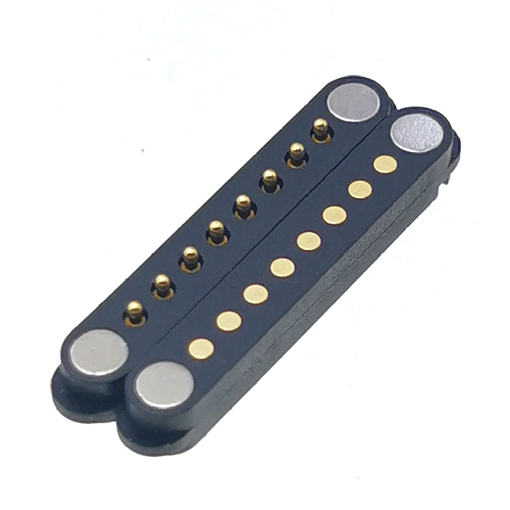 1pcs 7Pin 8Pin Magnetic Pogo Pin Connector 7P 8P 2.54MM Pitch Male Female Spring Loaded DC Power Socket Charging Terminal: Lavender