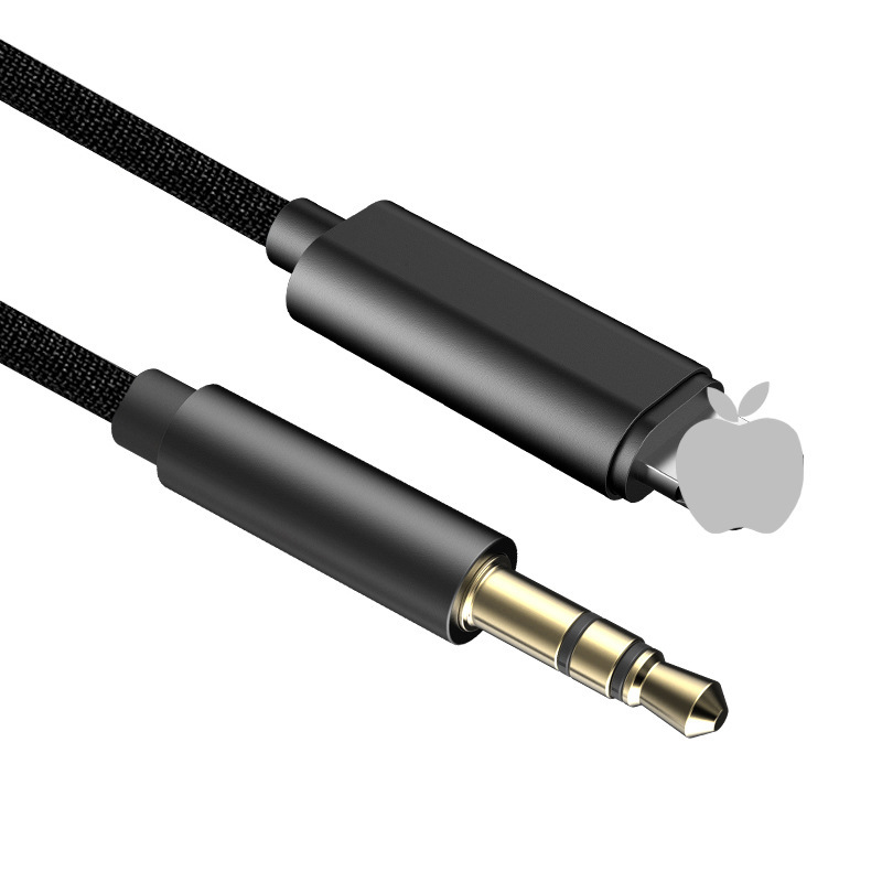 Lightning Naar 3.5 Mm Aux Audio Adpter Jack Auto Audio Kabel Gold Plug Line Cord Kabel Voor Iphone 1M