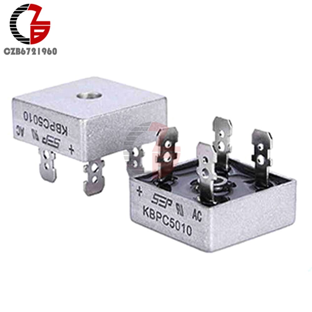 Conmutador KBPC1010 KBPC1510 KBPC2510 KBPC3510 KBPC3510W KBPC5010 Power Puente rectificador de diodo 15A 25A 35A 50A 1000V KBPC