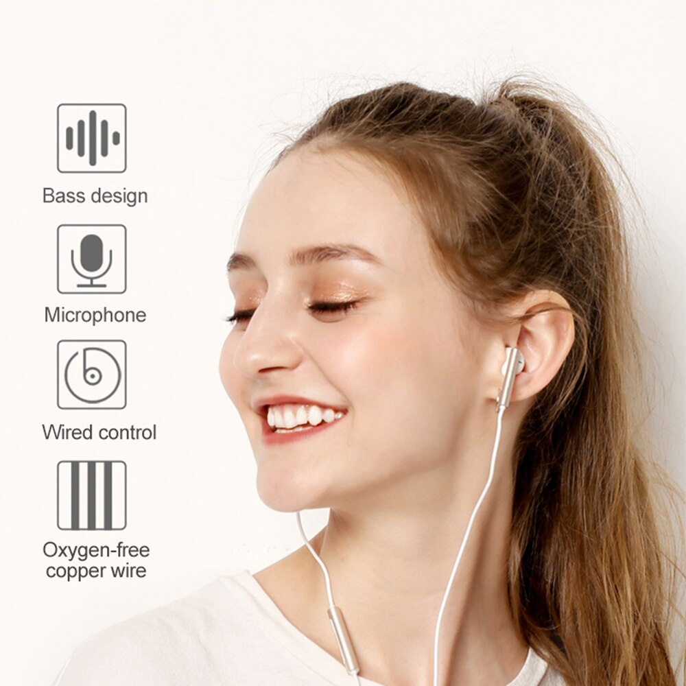 Huawei – écouteurs Honor AM 115 avec commande filaire, oreillettes intra-auriculaires de 3.5mm, pour Huawei P10 P9 P8 Mate9, originaux