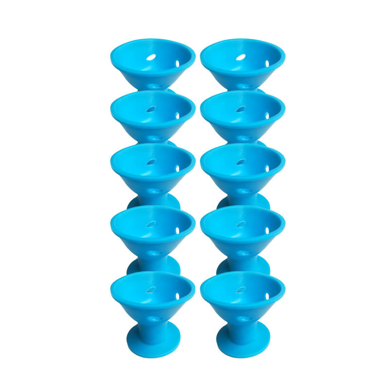 10Pcs Soft Rubber Hair Curlers Silicone Heatless Hair Rollers Clips No Hurt Hair Rollers Hairdressing DIY Hair Styling Tools: Orange