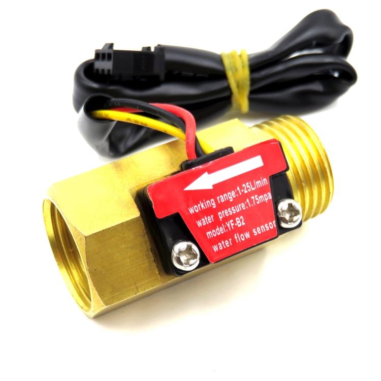 G1/2 water flow sensor for water heater Hall sensor Pulse flow meter F x M Thread