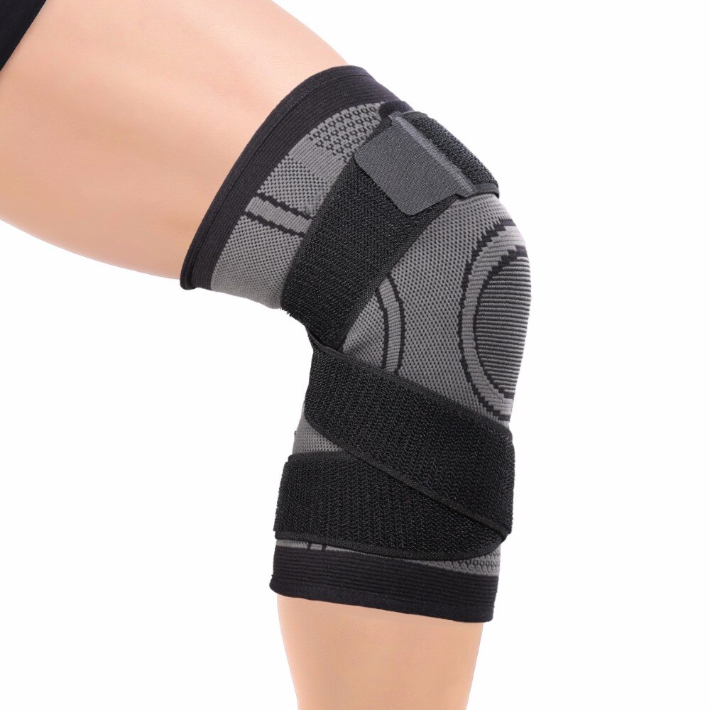 Gratis skib under tryk fitness løb cykling bandage knæ støtte seler elastisk nylon sports kompression pude ærme