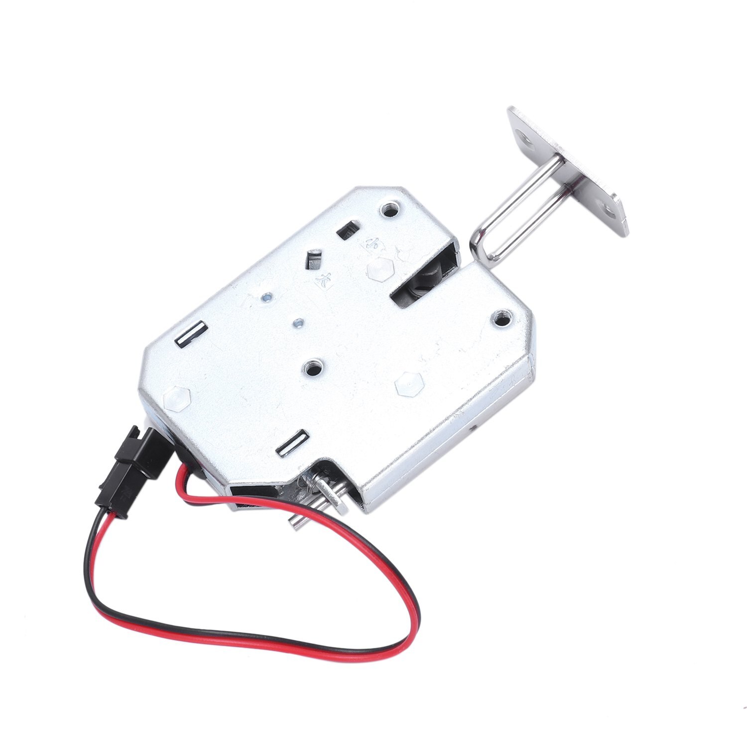 Elektrische Controle Lock Dc 12V 2A Elektromagnetische Deurslot Kast Lade Lockers Lock Klink Koolstofstaal Zilver Hangslot