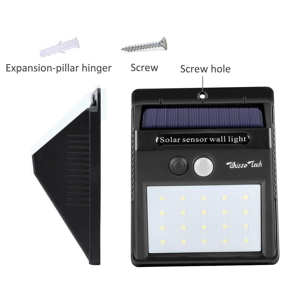 2 stuks/set 20 led zonnelampen bewegingssensor wandlamp buiten tuinlamp waterdicht buitenlicht