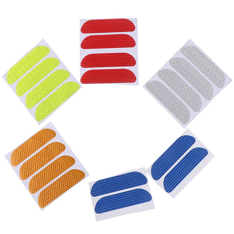 4Pcs Car Open Reflective Tape Reflective Strips Waterproof Car Warning Stickers Night Driving Safety Lighting Luminous Tapes