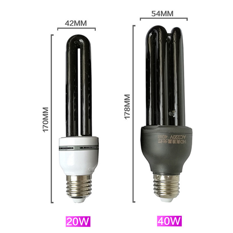 Uv fluorescerende bakteriedræbende lampe sort lys deinsectization lampe identificere forfalskninger scene pære  ac220v-  lige rør