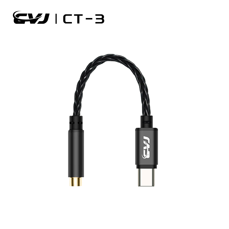 CVJ CT-3 Earphone Cable DAC Type-C to 3.5mm/4.4mm CX31993 Chip 8 Weaving Silver -plated Cables Hifi sound presentation