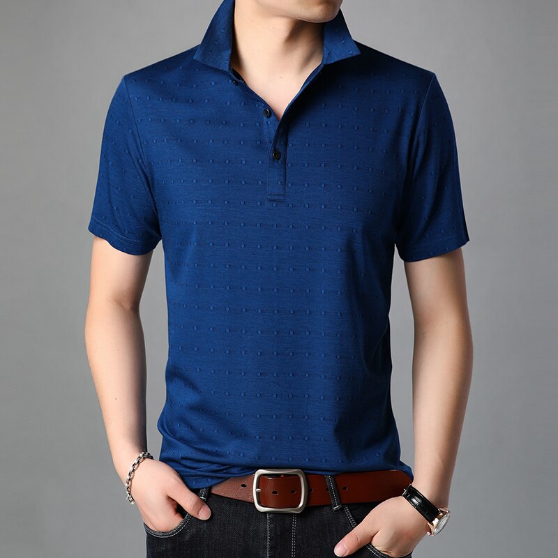 Heren zomer katoenen polo zakelijke kleding heren casual fit kleding korte mouwen