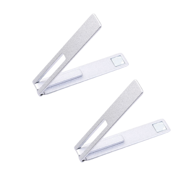 Ultra-thin Mini Metal Folding Mobile Phone Holder Stand for iPhone Samsung Xiaomi Invisible Portable Phone Kickstand Bracket: WHITE