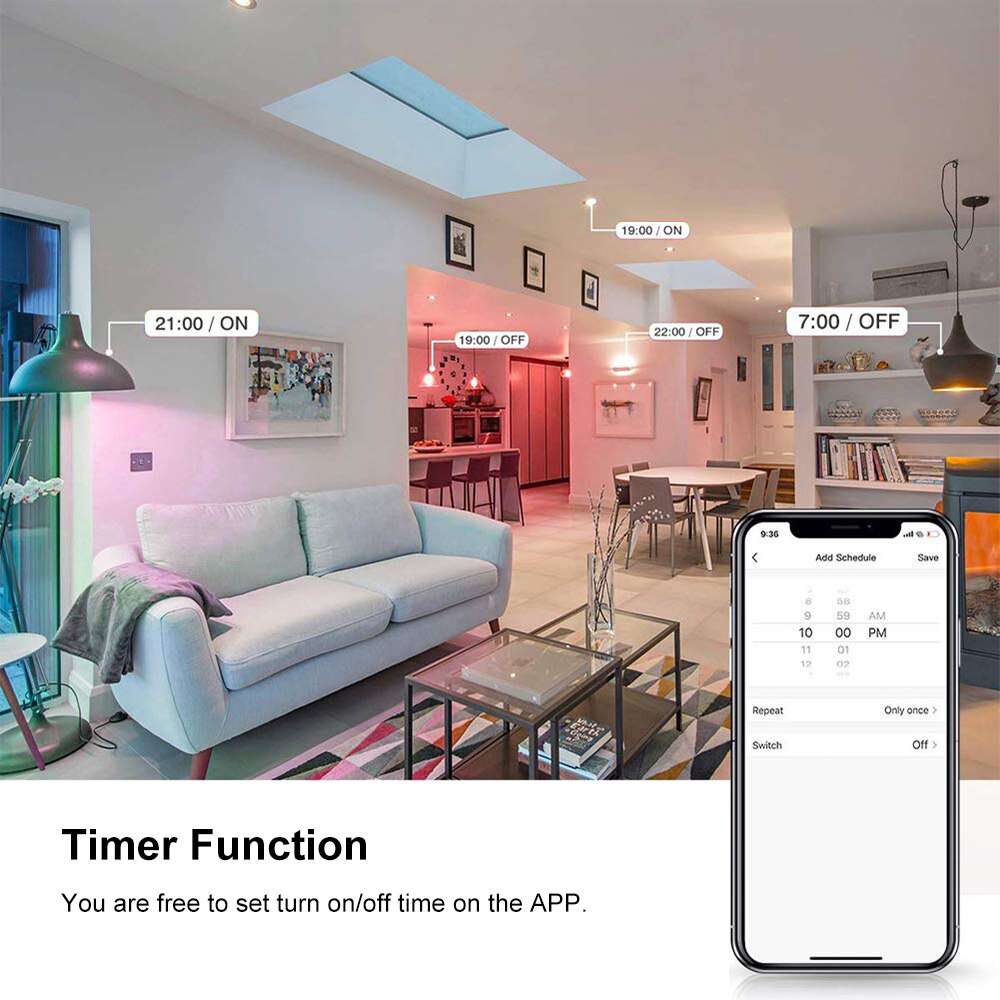 Tuya Wifi Smart Lamp E14 Rgb + W + C Dimbare Licht Led Kaars Lamp Afstandsbediening Werk Met Alexa echo Google Home Assistent