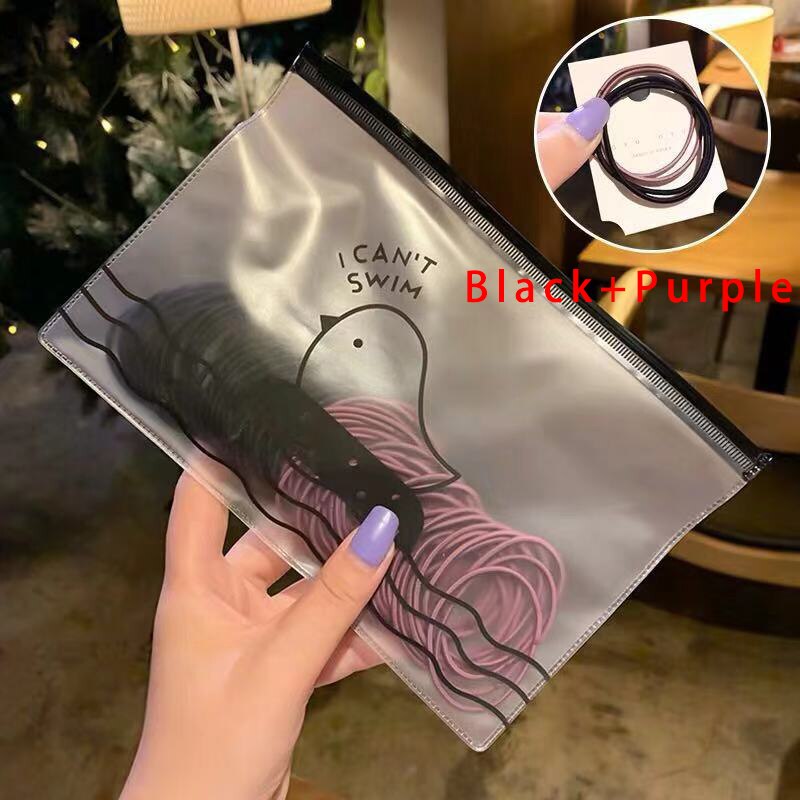 [100 PCS] Basic High Elastic Hair Rope Headdress Rubber Band Hair Rope Female Hair Simple Rubber Band: Hair ring 110-4