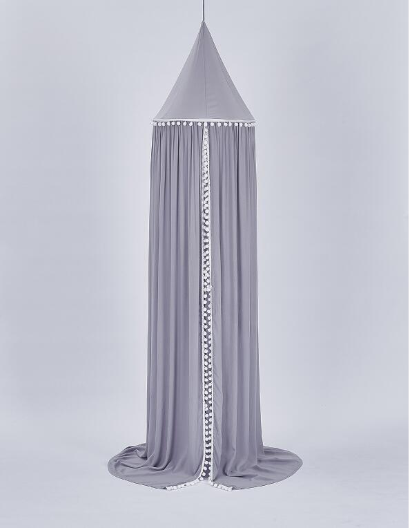 Babybedjes klamboe nordic ins kinderkamer ingericht met koepel bed tent babykamer decoratie kinderbed klamboe: Grijs