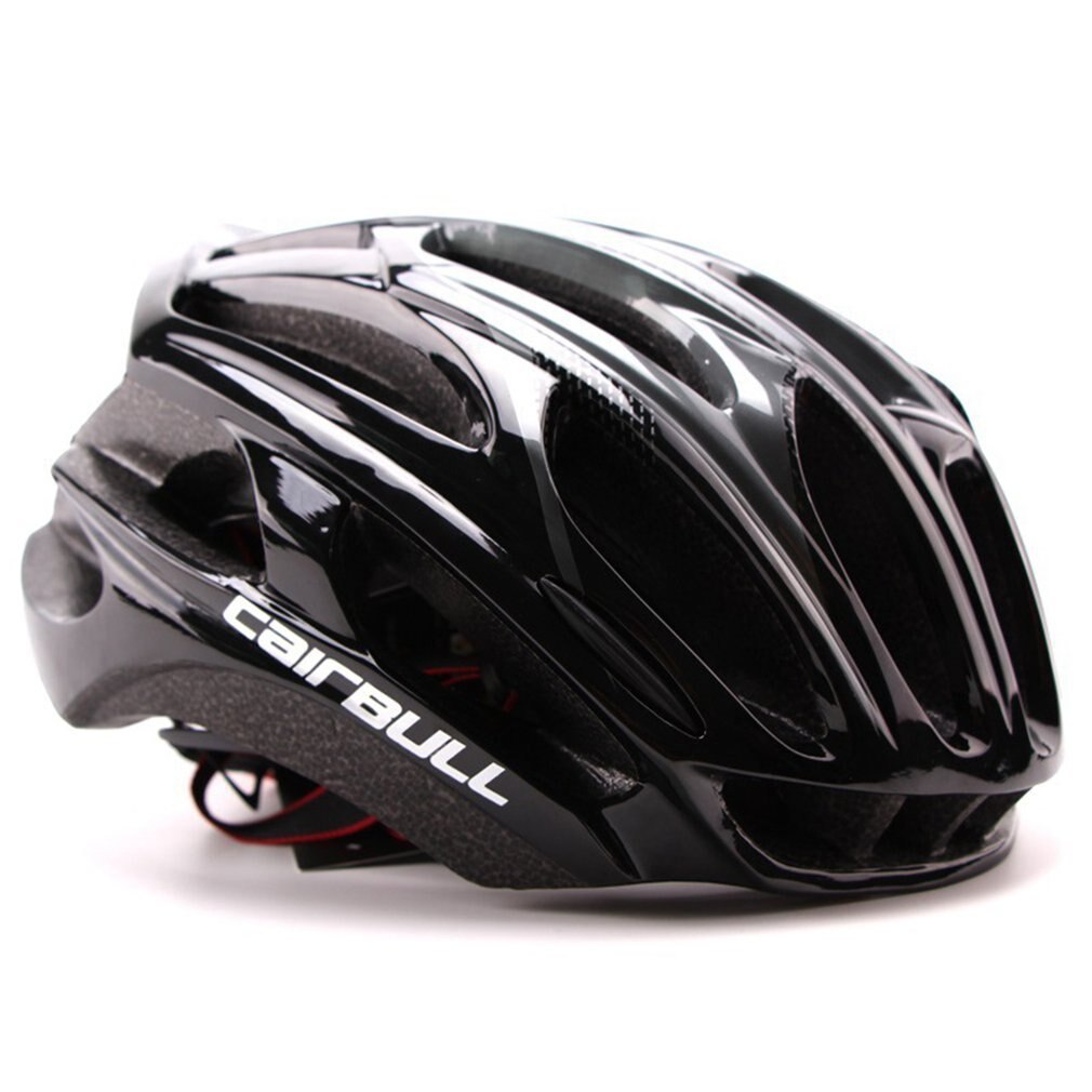 Road Mountain Bike Riding Helmet Ultra-light One-piece Bicycle Helmet Adjustable Head Circumference Portable Helmet: L Black