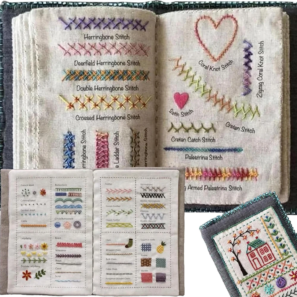 DIY Stitch Book, Embroidery Stitch Book, Embroidery Sewing Book, Sewing Books for Beginners Adult Enhance Your Crafting Skills
