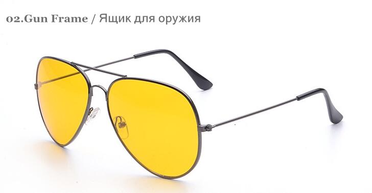 Zxtree 2019 fahion nattesyn solbriller mænd beskyttelsesbriller bilchauffører anti-blænding gul linse solbriller kvinder kørebriller  z396: Z396 c2 pistol kasse