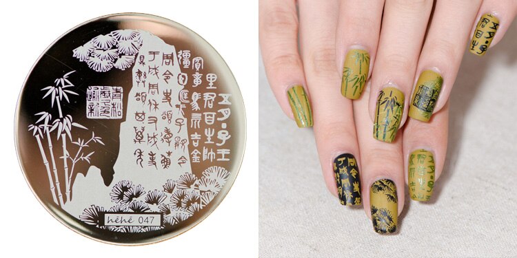 1 PCS Lotus/Lion/Animal Nail Art Stamping Plates Stamp Templates Easy Pick Up Image Transfer Gel Polish Manicure DIY: 47
