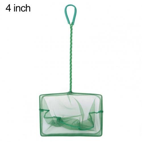 Filet à crevettes de pêche vert poisson à longue poignée, support solide, accessoire d&#39;aquarium à mailles fines, grande capacité pour le transfert: 4inch