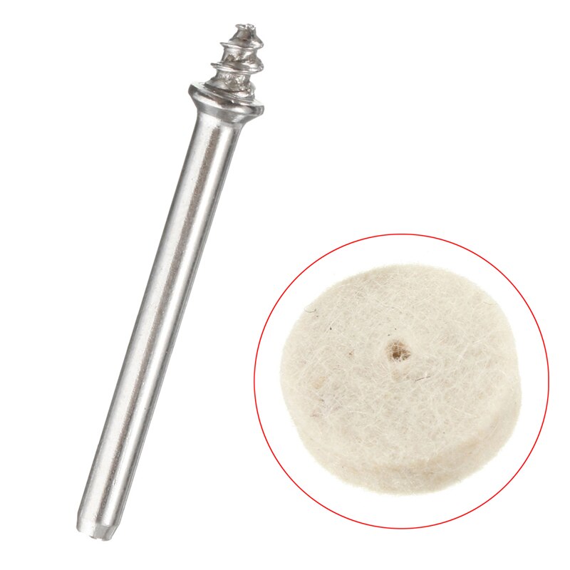 33Pcs/Set Soft Felt Polishing Buffing Round Wool Wheel Mop Pad Compound Surface For Dremel Rotary Waxing Polishing Mill Tool