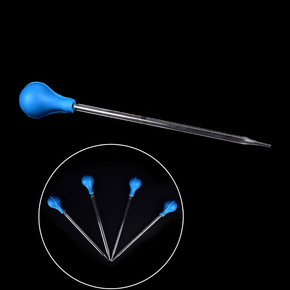 1/2/3/5/10Ml Rubberen Hoofd Dropper Glazen Pipet Lab Druppelaar Pipet Met schaal Lijn Uitstekende Rubberen Hoofd Glazen Pipet