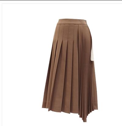 Getspring kvinder frakke kvinder jakkesæt frakker bælte split kvinder blazere jakker camel black all match vintage sommer blazer kvinder: Kamel nederdel / L