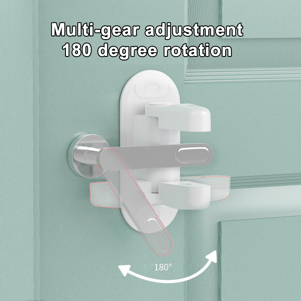 Plastic Kids Safety Door Lever Lock Protection Doors Handles Security Latch Baby door handle safety lock Practical Home Supplies