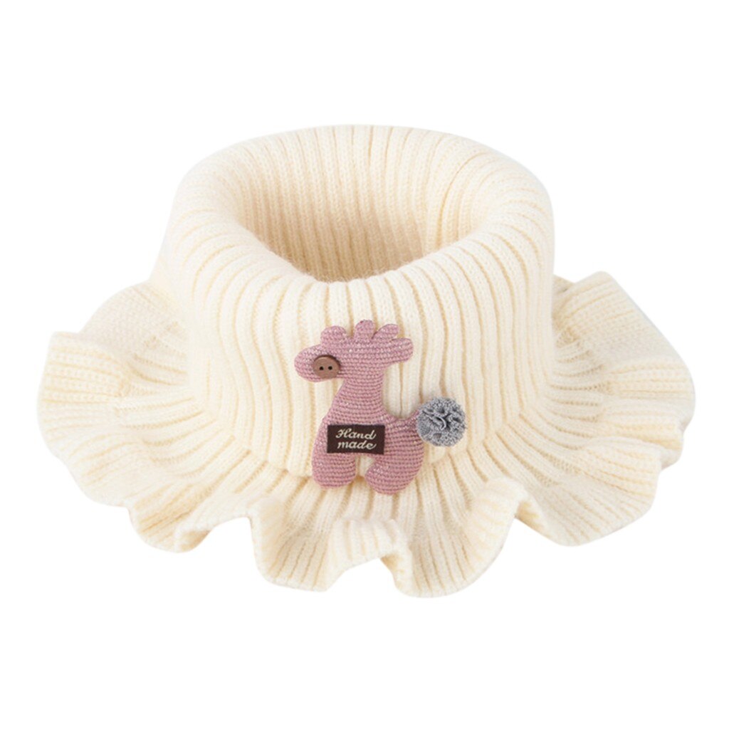 Baby Scarf Winter Kids Boys Girls Knitted Neck Scarf Toddler Cute Cartoon Warmer Crochet Cowl Collar Circle Scarf Bufanda