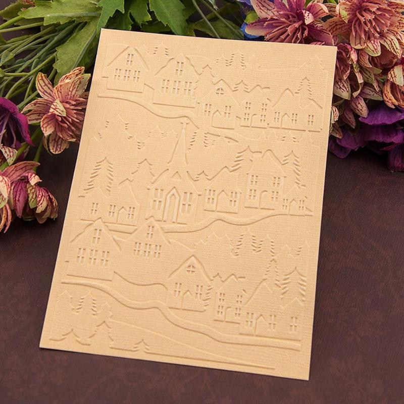 Christmas 1PCS Plastic Template Embossing Folder For Scrapbooking Photo Album Paper Card Craft Card Making Wedding Decoration